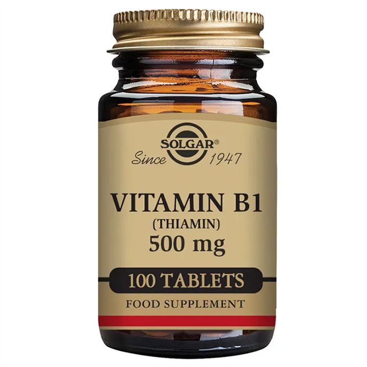 Solgar Vitamin B1 500mg 100 Capsules - unisex - Teknashop Ltd