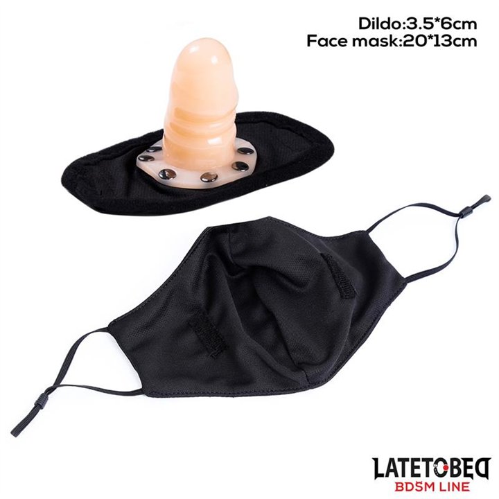 Face mask with 6 cm Detachable Dildo - 8436615001606 - Teknashop Ltd