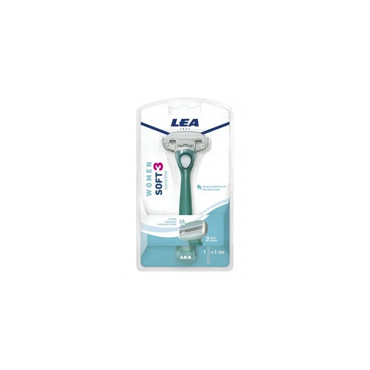 Lea Maquinilla Woman Soft 3 Sensitive 1un - unisex - Teknashop Ltd