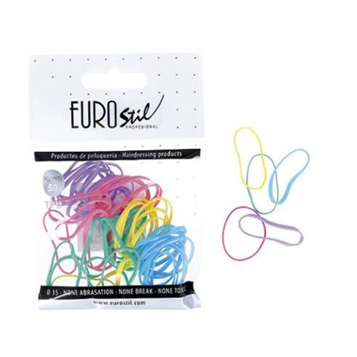 Eurostil Cabello Bolsa De Gomas Colores 50un - unisex - Teknashop Ltd