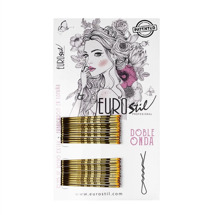 Eurostil Cabello Caja De Clips Doble Onda Bronze 24un - unisex - Teknashop Ltd