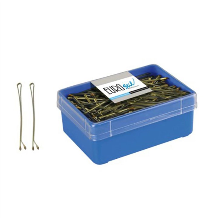 Eurostil Cabello Caja Miniclips Bronze 25mm 700un - unisex - Teknashop Ltd