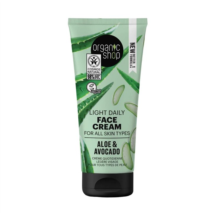 Organic Shop Aloe Crema Facial Diaria Todo Tipo De Pieles 50ml - unisex - Teknashop Ltd