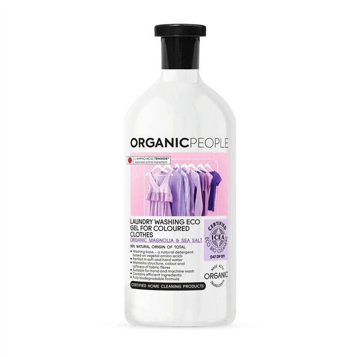Organic People For Coloured Clothes Magnolia y Sea Salt Laundry Washing-Gel 200ml - unisex - Teknashop Ltd