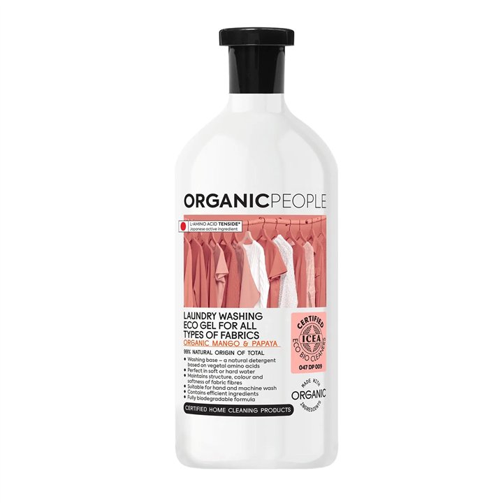 Organic People For All Types Of Fabrics Mango y Papaya Laundry Washing Eco Gel 200ml - unisex - Teknashop Ltd