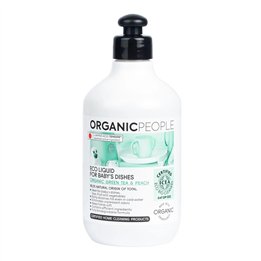 Organic People Organic Green Tea y Peach Eco Liquid For Baby's Dishes 200ml - unisex - Teknashop Ltd