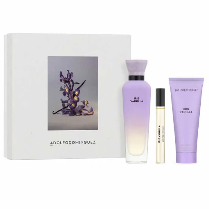 Adolfo Dominguez Iris Vainilla Eau De Parfum Spray 120ml Set 3 Pieces - man - Teknashop Ltd