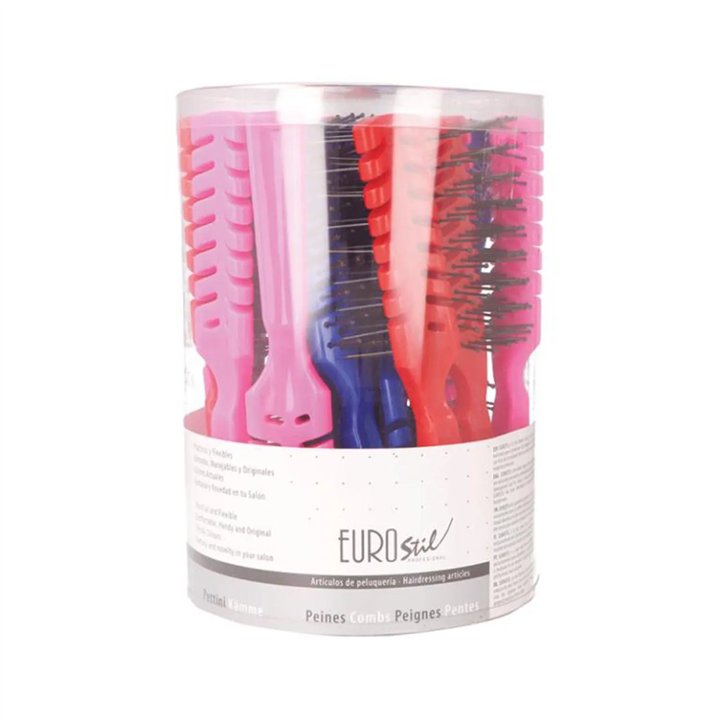Eurostil Colores Bote Peines Esqueleto 20un - unisex - Teknashop Ltd