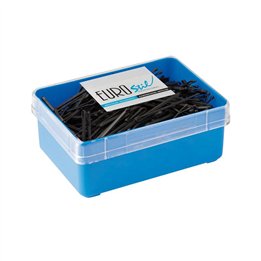 Eurostil Anti-Deslizante Caja Clips Negro Negro 50mm 1un - unisex - Teknashop Ltd