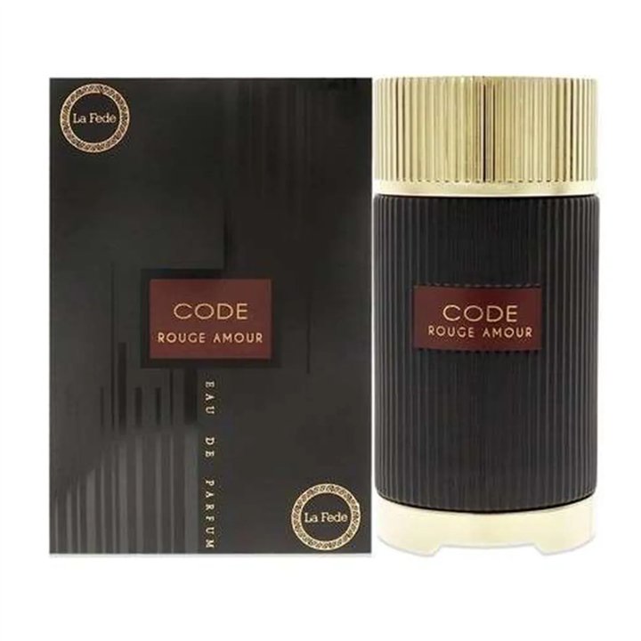 Khadlaj Perfumes La Fede Code Rouge Amour Eau De Parfum 100ml - unisex - Teknashop Ltd