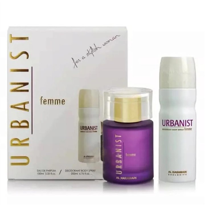 Al Haramain Urbanist Femme Eau De Parfum 100ml Spray Desodorante Corporal 200ml Spray - unisex - Teknashop Ltd