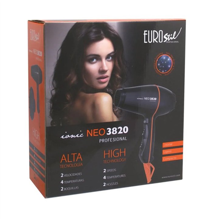 Eurostil Ionic Neo3820 Profesional Secador 2000w 1un - unisex - Teknashop Ltd