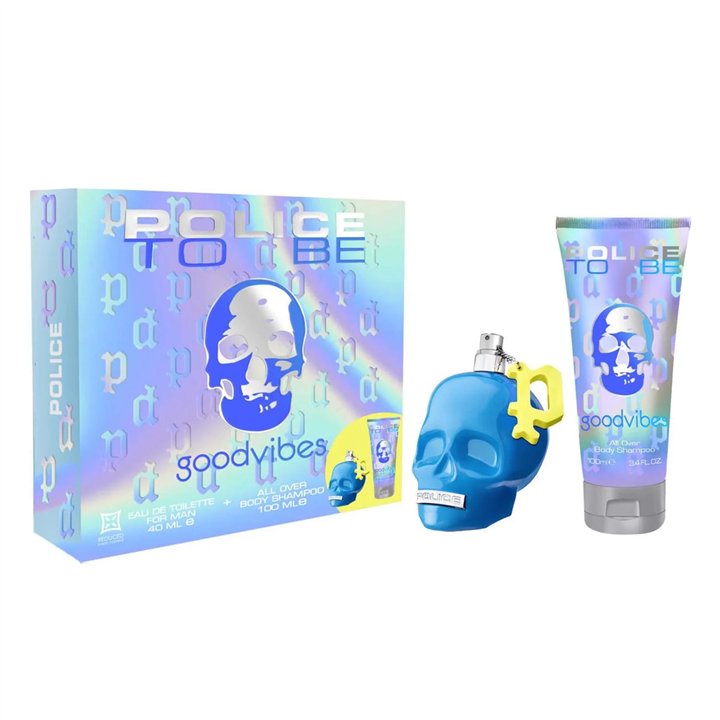 Police to Be Goodvibes Eau De Toilette For Men 40ml Spray Champu y Gel 100ml - unisex - Teknashop Ltd