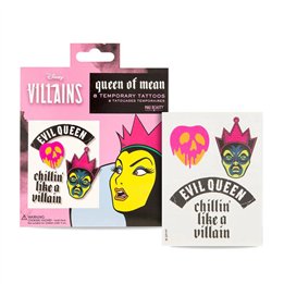 Disney Villains Queen Of Mean 8 Tatuajes Temporales 1un - unisex - Teknashop Ltd