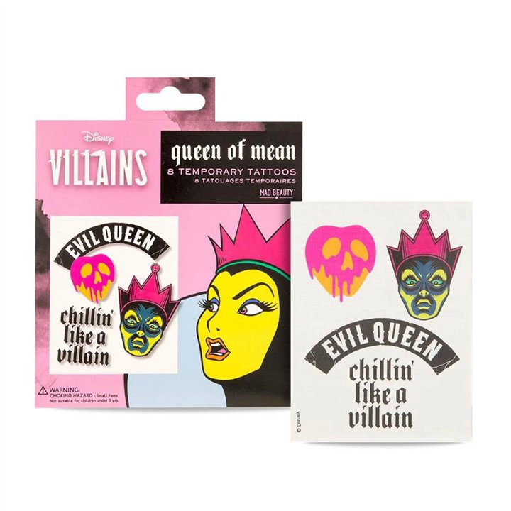 Disney Villains Queen Of Mean 8 Tatuajes Temporales 1un - unisex - Teknashop Ltd