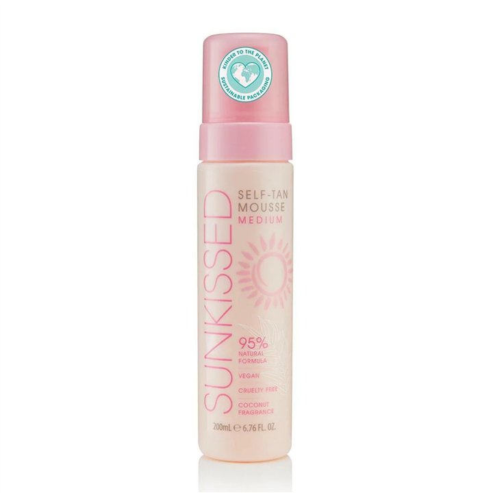 Sunkissed Self-Tan Mousse Medium Coconut Fragrance 200ml - unisex - Teknashop Ltd