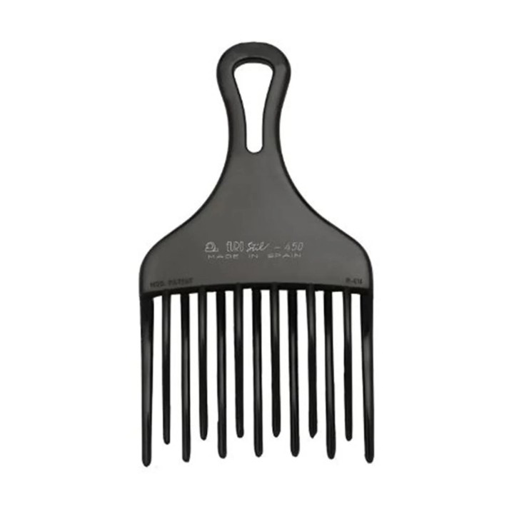 Eurostil Peine Ahuecador Doble Pua Grande Negro Negro 1un - unisex - Teknashop Ltd