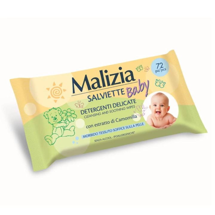 Malizia Baby Camomilla Toallitas Limpiadoras 72un - unisex - Teknashop Ltd