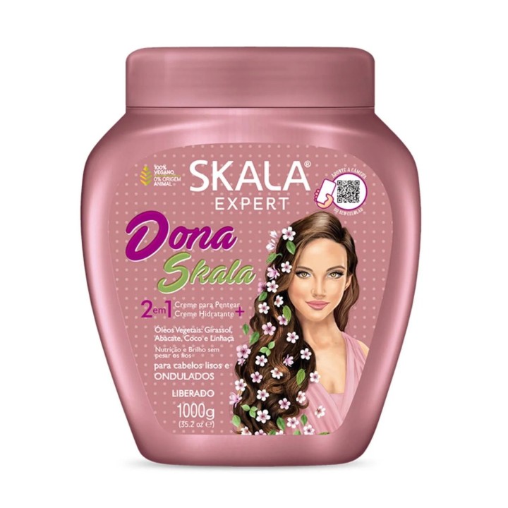 Skala Dona Skala 2in1 Crema Hidratante Cabellos Lisos 1000g - unisex - Teknashop Ltd