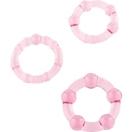 SEVEN CREATIONS - SET OF THREE PINK PENIS RINGS - D-221987 - Teknashop Ltd