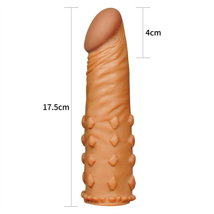 Penis Sleeve Add 2 Pleasure X Tender Brown - LO-LV1054 - Teknashop Ltd