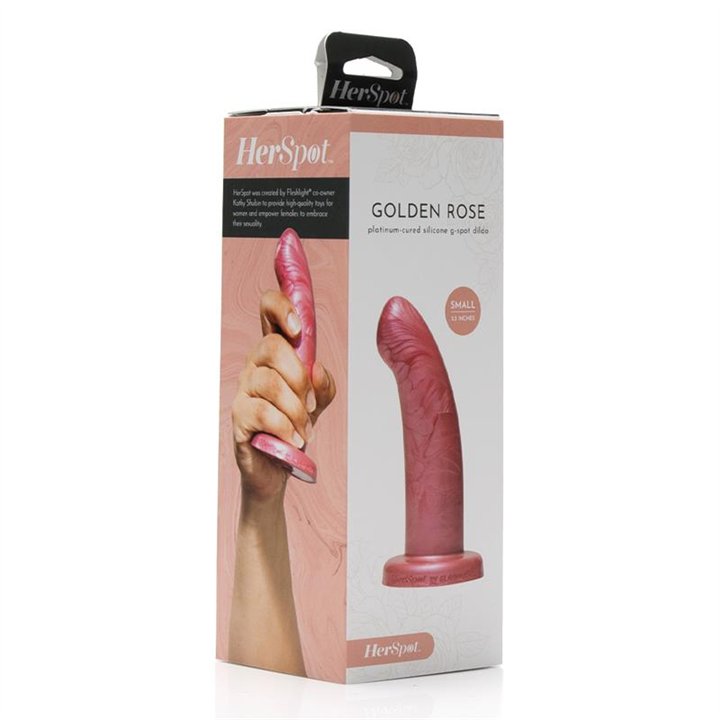 Herspot Dildo Golden Rose Size - 810476010591 - Teknashop Ltd