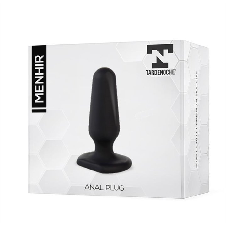 Menhir Anal Plug Silicone Black - T-136 - Teknashop Ltd
