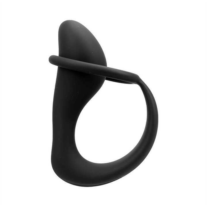 Randal Butt Plug with Penis Ring Silicone Black - T-132 - Teknashop Ltd