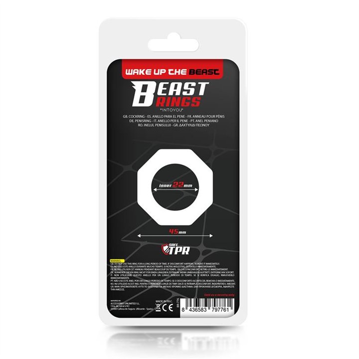 Cock Ring Super Flexible Polygon 2.2 cm Clear - BR-776 - Teknashop Ltd