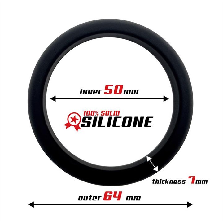 Cock Ring Solid Silicone 5 cm Black - BR-762 - Teknashop Ltd