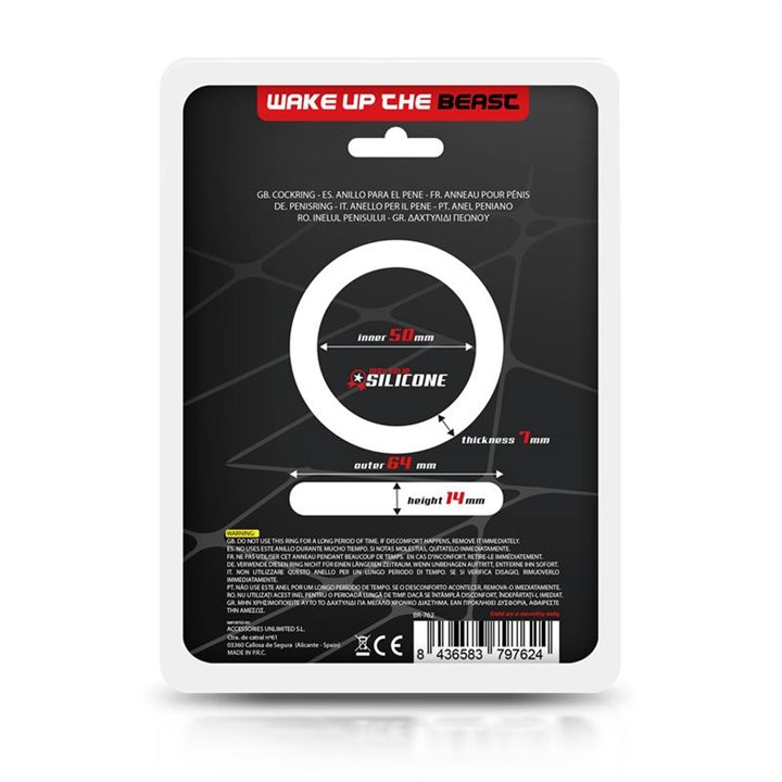 Cock Ring Solid Silicone 5 cm Black - BR-762 - Teknashop Ltd