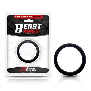Cock Ring Solid Silicone 3.5 cm Black - BR-760 - Teknashop Ltd