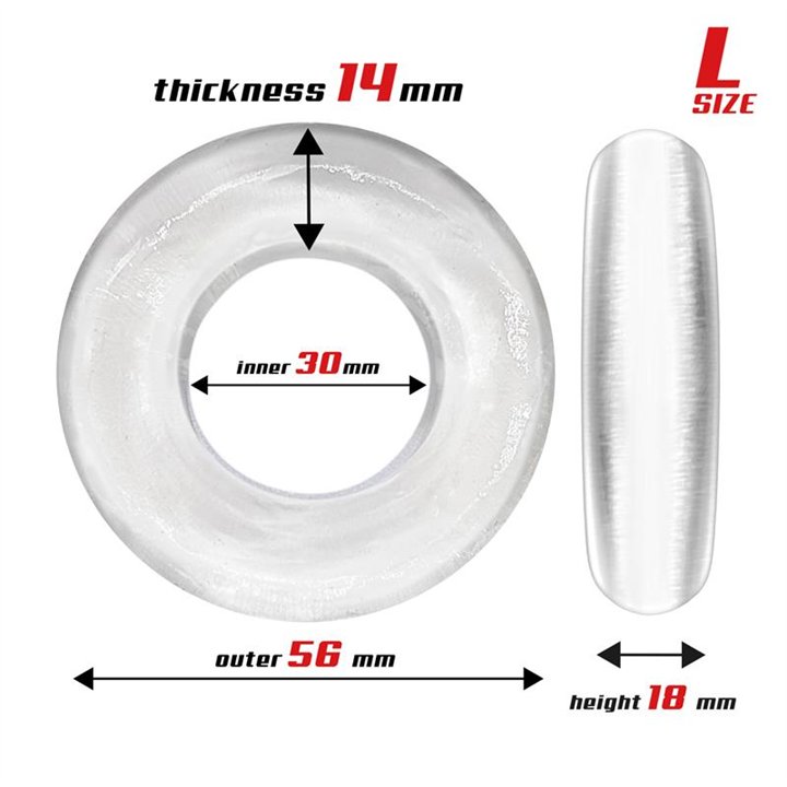 Set of 3 Cock Rings Flexible Clear - BR-778 - Teknashop Ltd