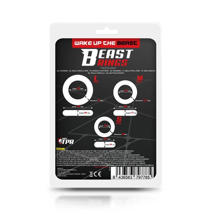 Set of 3 Cock Rings Flexible Clear - BR-778 - Teknashop Ltd