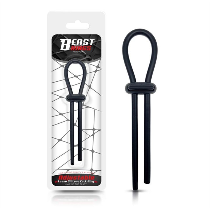 Adjustable Lasso Cock Ring Solid Silicone Black - BR-768 - Teknashop Ltd