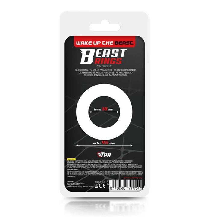 Cock Ring Super Flexible Striped 1.9 cm Clear - BR-775 - Teknashop Ltd