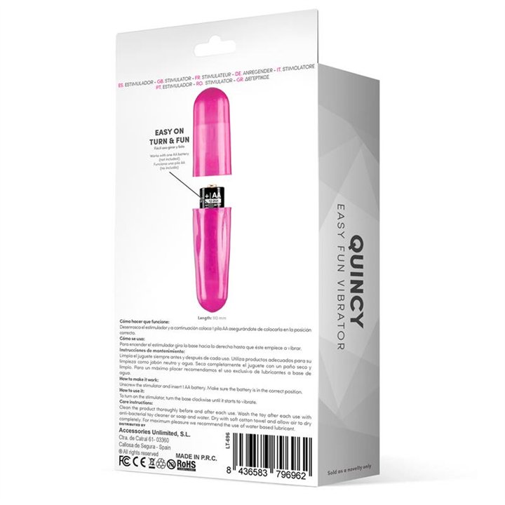 Quincy Easy Fun Vibrating Bullet Purple - LT-696 - Teknashop Ltd