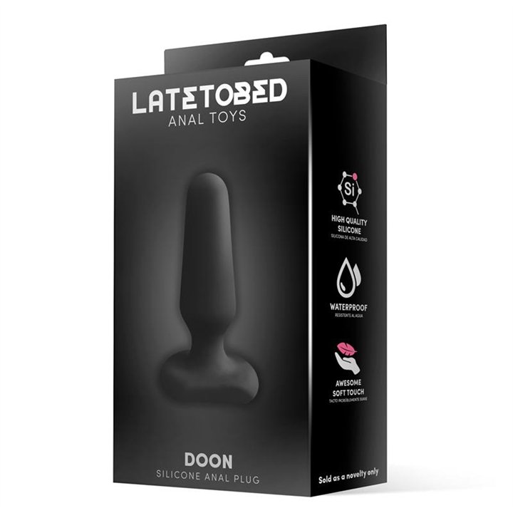Doon Silicone Butt Plug Black - LT-557 - Teknashop Ltd
