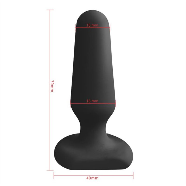 Doon Silicone Butt Plug Black - LT-557 - Teknashop Ltd