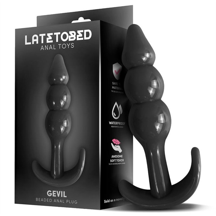Gevil Anchor Butt Plug Black - LT-555 - Teknashop Ltd