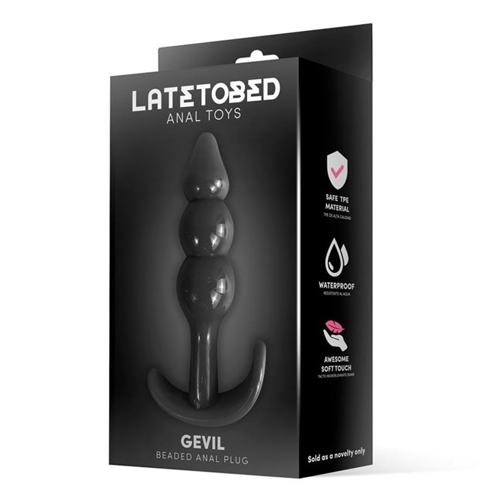 Gevil Anchor Butt Plug Black - LT-555 - Teknashop Ltd