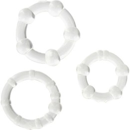 SEVEN CREATIONS - SET OF THREE TRANSPARENT PENIS RINGS - D-221991 - Teknashop Ltd