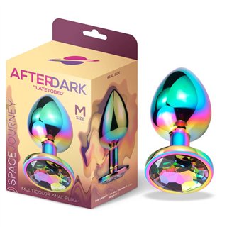 Space Journey Multicolor Butt Plug with Jewel Size M - AD-296 - Teknashop Ltd