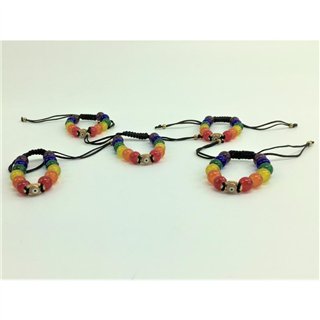 LGBT+ Pride and Turquish Eye Bracelet - 8412345045141 - Teknashop Ltd