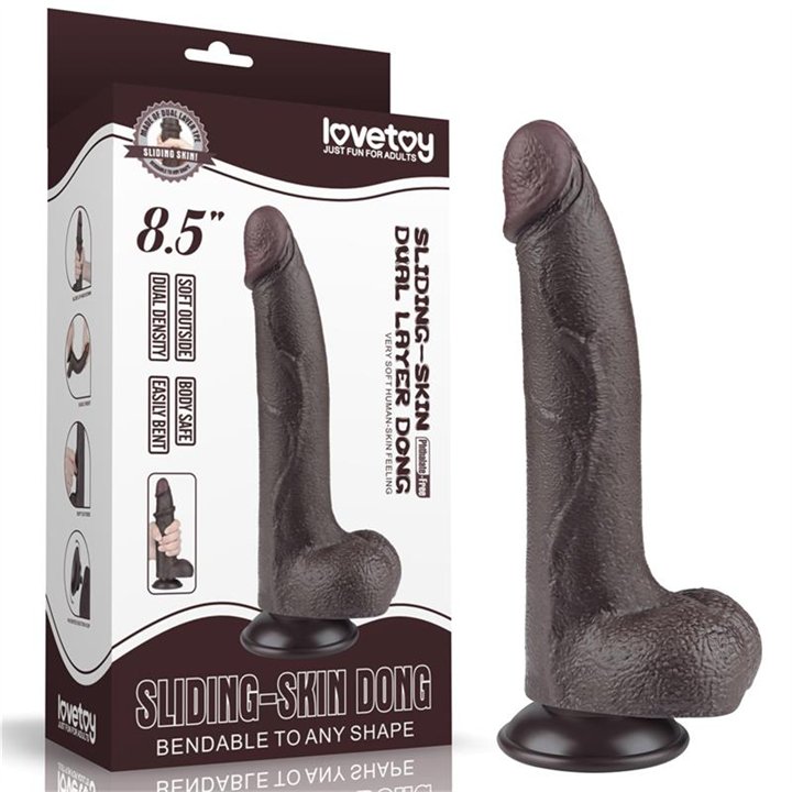 Sliding Skin Dual Layer Dildo 8.5 - LO-LV317408 - Teknashop Ltd