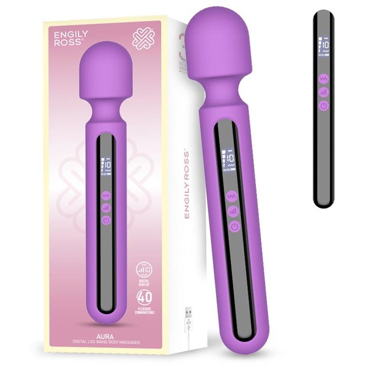 Aura Wand Massager with Digital Led Screen, Big Size and Powerfull 29.5 cm - ER79165 - Teknashop Ltd