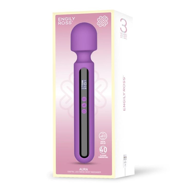 Aura Wand Massager with Digital Led Screen, Big Size and Powerfull 29.5 cm - ER79165 - Teknashop Ltd