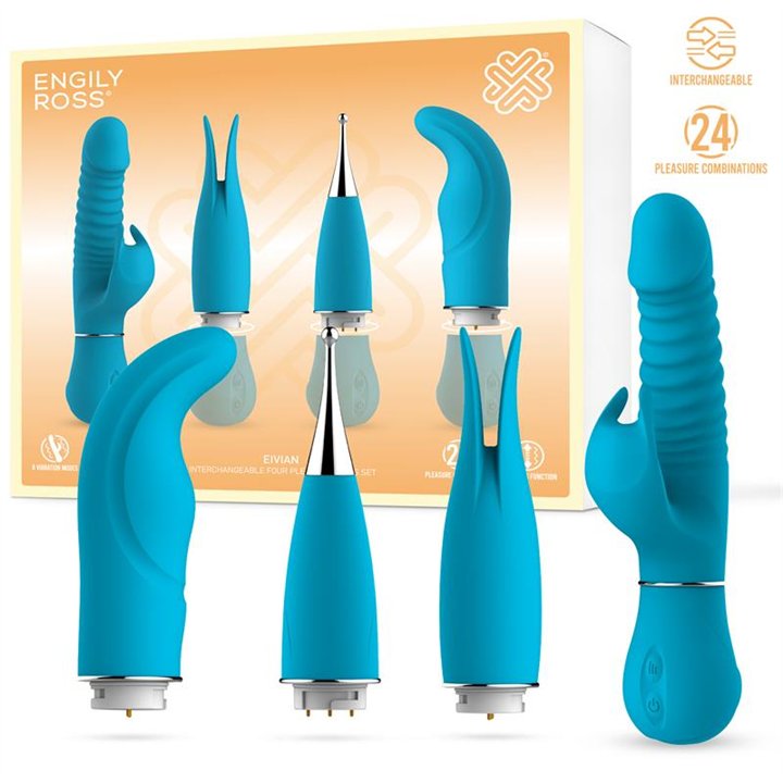 Eivian Interchangeable 4 Pieces Set Vibration and Thrusting - ER79183 - Teknashop Ltd