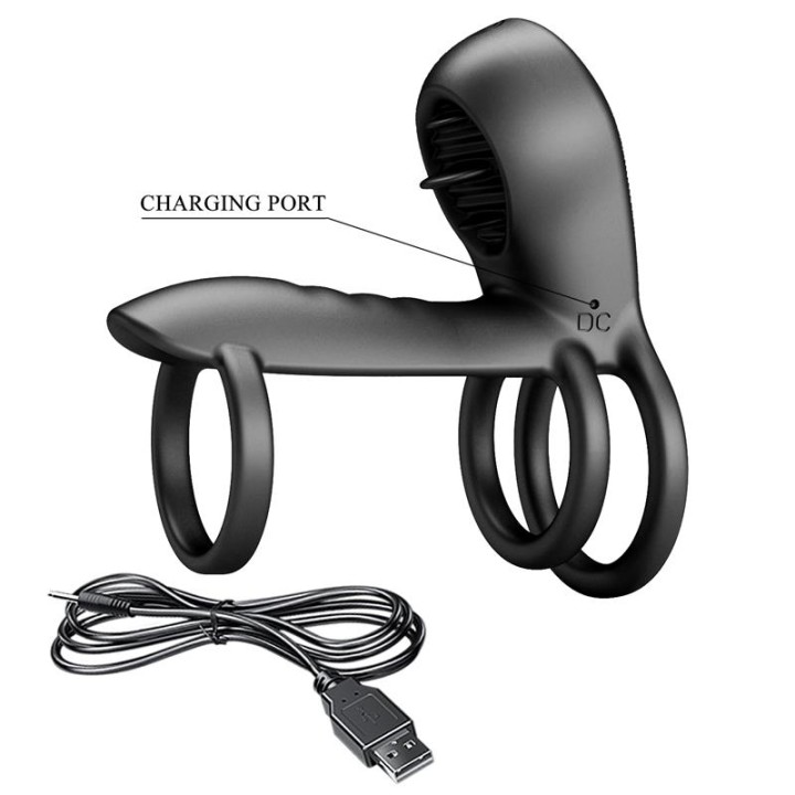 Jammy Triple Vibrating Penis Ring USB - BI-040135 - Teknashop Ltd