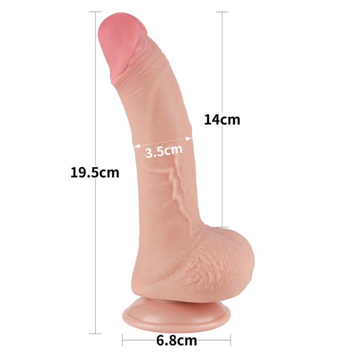 Sliding Skin Dual Layer Dildo 7.5 - LO-LV317202 - Teknashop Ltd
